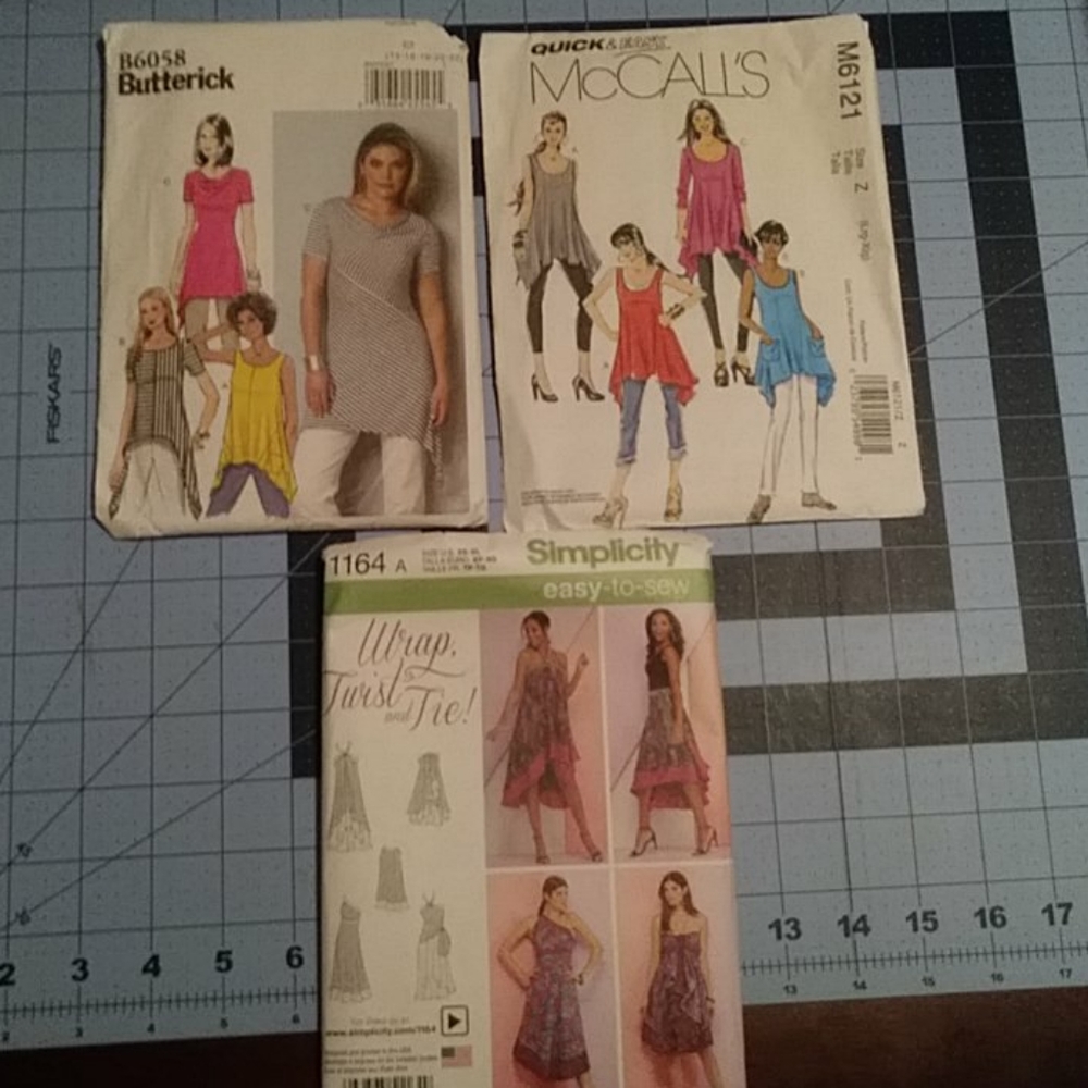 Casual women's tops or dresses sewing patterns